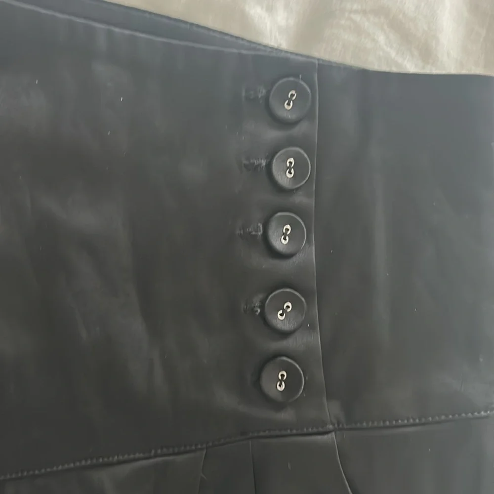 Black High-Waisted Women's Tuxedo Shorts - Picture 2 of 8